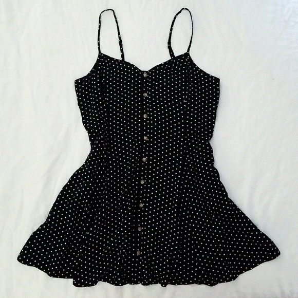 American Eagle Outfitters Dresses & Skirts - AEO Short Dotted Sun Dress (L) in Black/White